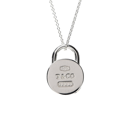 Tiffany Sterling Silver 1837 Circle Lock Necklace 4 of 6