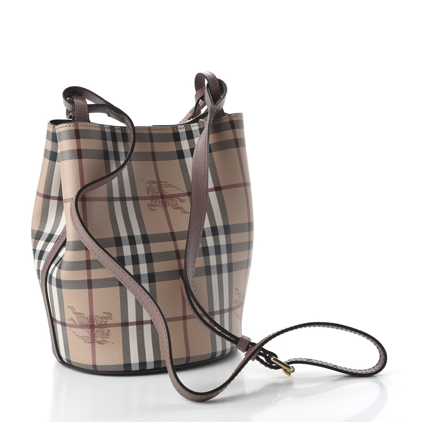Haymarket Check Colours Small Lorne Bucket Crossbody Light Elderberry