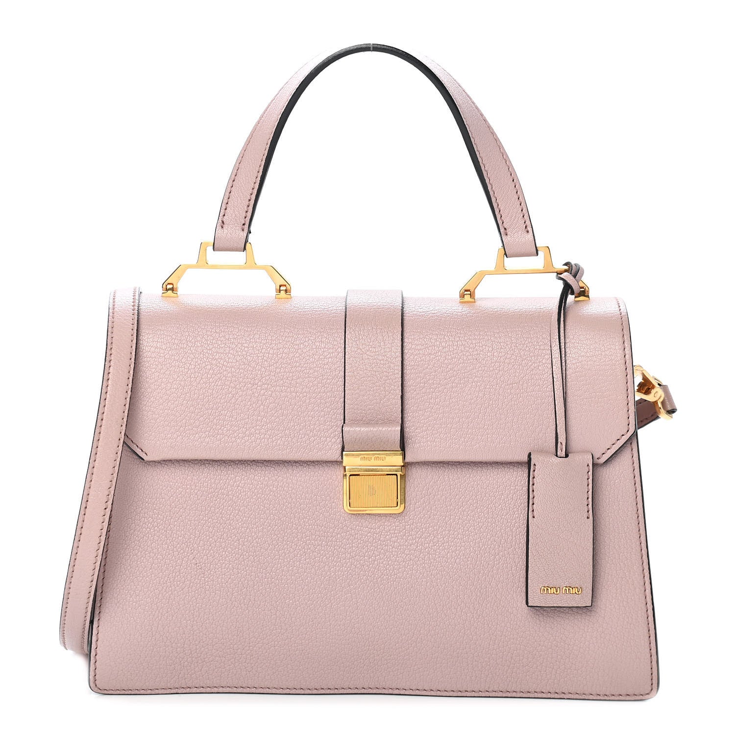Miu Miu Goatskin Madras Top Handle Bag Mughetto 1 of 7