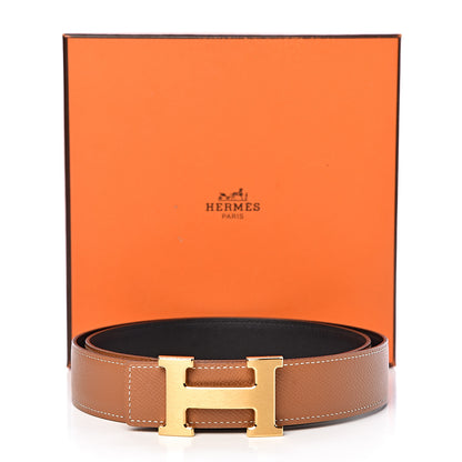 Hermes Swift Epsom 32mm H Belt 95 Black Gold 8 of 8