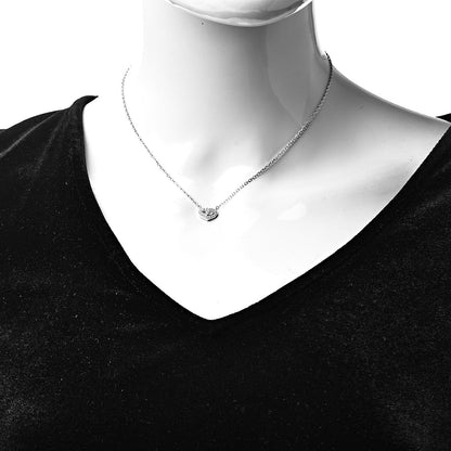 Cartier 18K White Gold Diamond Hearts and Symbols Necklace 2 of 7