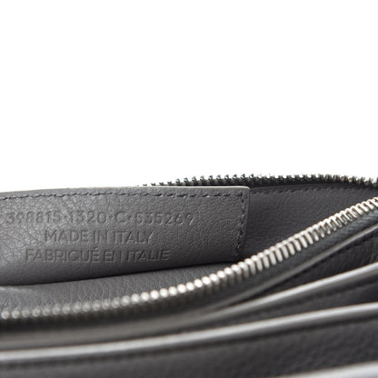 Balenciaga Veau Papier Classic Silver Hardware Triple XS Zip Around Crossbody Gris Acier 12 of 13