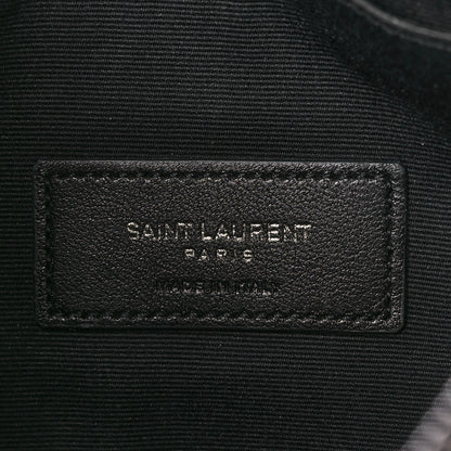 Saint Laurent Crinkled Calfskin Matelasse Monogram Niki Bill Pouch Black 6 of 12