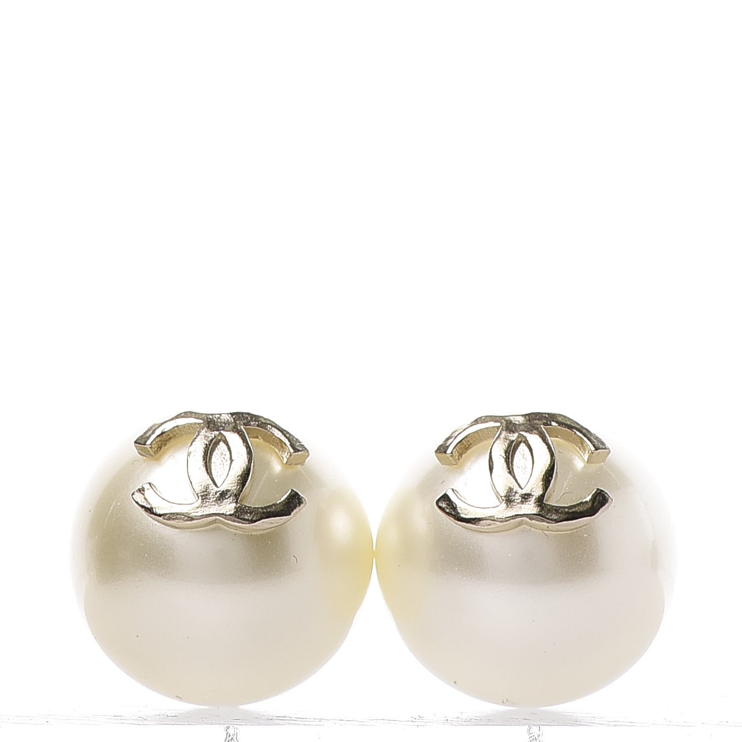 Chanel Pearl CC Chain Drop Earrings Gold 6 of 7