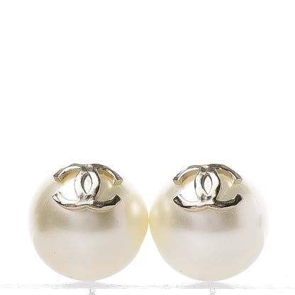 Chanel Pearl CC Chain Drop Earrings Gold 6 of 7