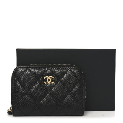 Chanel Caviar Quilted Zip Coin Purse Black 8 of 8