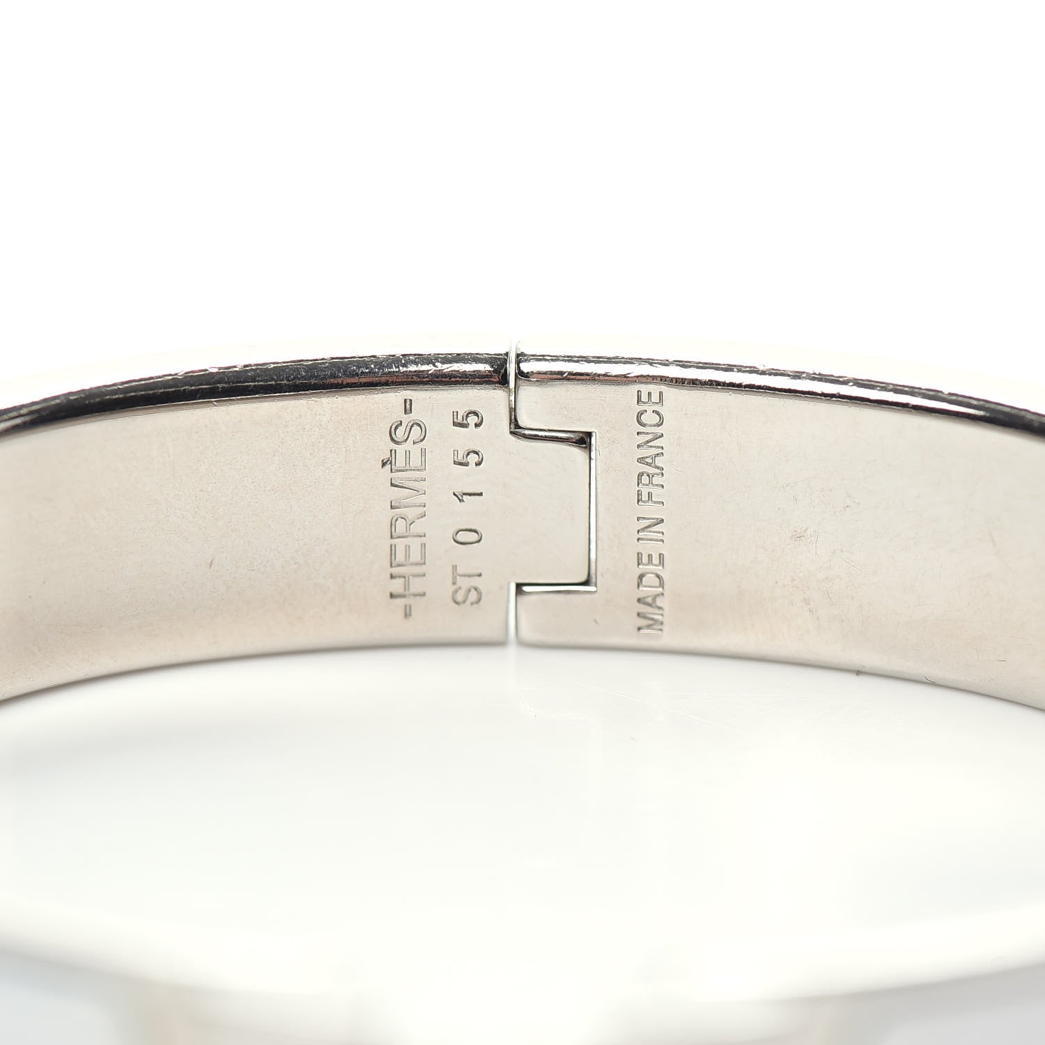 Hermes Enamel Narrow Clic Clac H Bracelet PM White 5 of 6