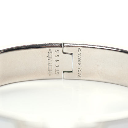 Hermes Enamel Narrow Clic Clac H Bracelet PM White 5 of 6