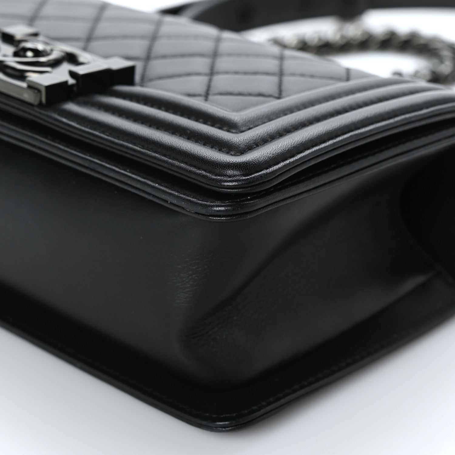 Chanel Calfskin Quilted Small Boy Flap So Black 9 of 9
