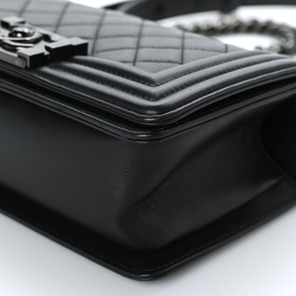 Chanel Calfskin Quilted Small Boy Flap So Black 9 of 9