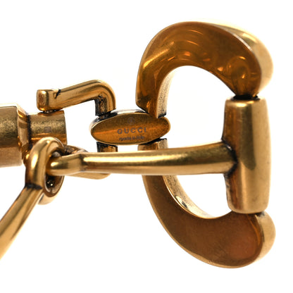 Gucci Brass Horsebit Bracelet S Aged Gold 4 of 6