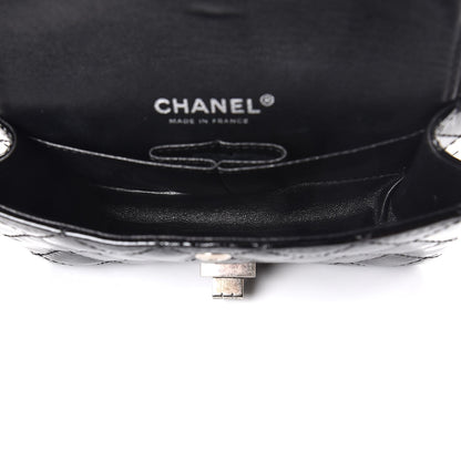 Chanel Patent Quilted Reissue Flap Clutch Bag Black 5 of 7