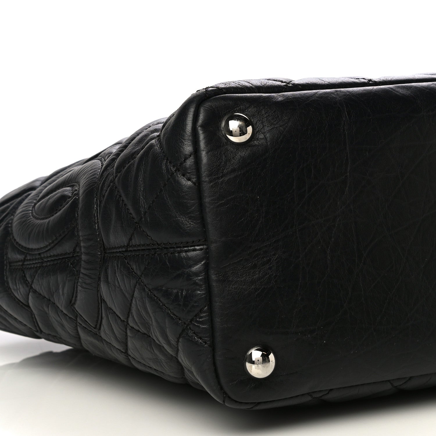 Chanel Aged Calfskin Quilted Large Cotton Club Tote Black 9 of 14