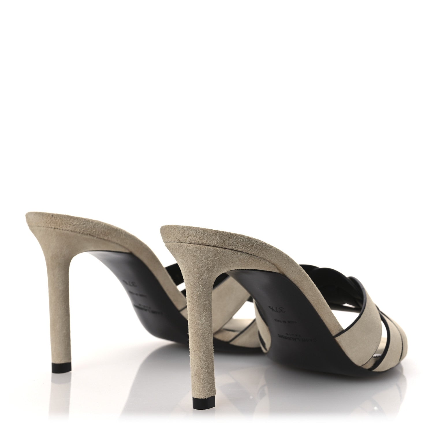 Saint Laurent Suede Tribute 85 Slide Sandals 37.5 Sand 5 of 13
