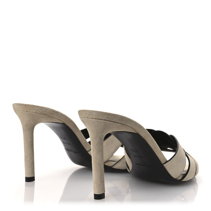 Saint Laurent Suede Tribute 85 Slide Sandals 37.5 Sand 5 of 13