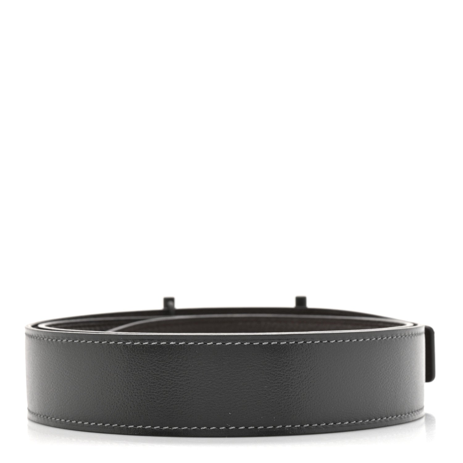 Hermes Box Togo 32mm Matte Rider Belt 85 34 Ebene Etain 2 of 5