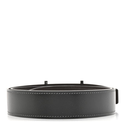 Hermes Box Togo 32mm Matte Rider Belt 85 34 Ebene Etain 2 of 5