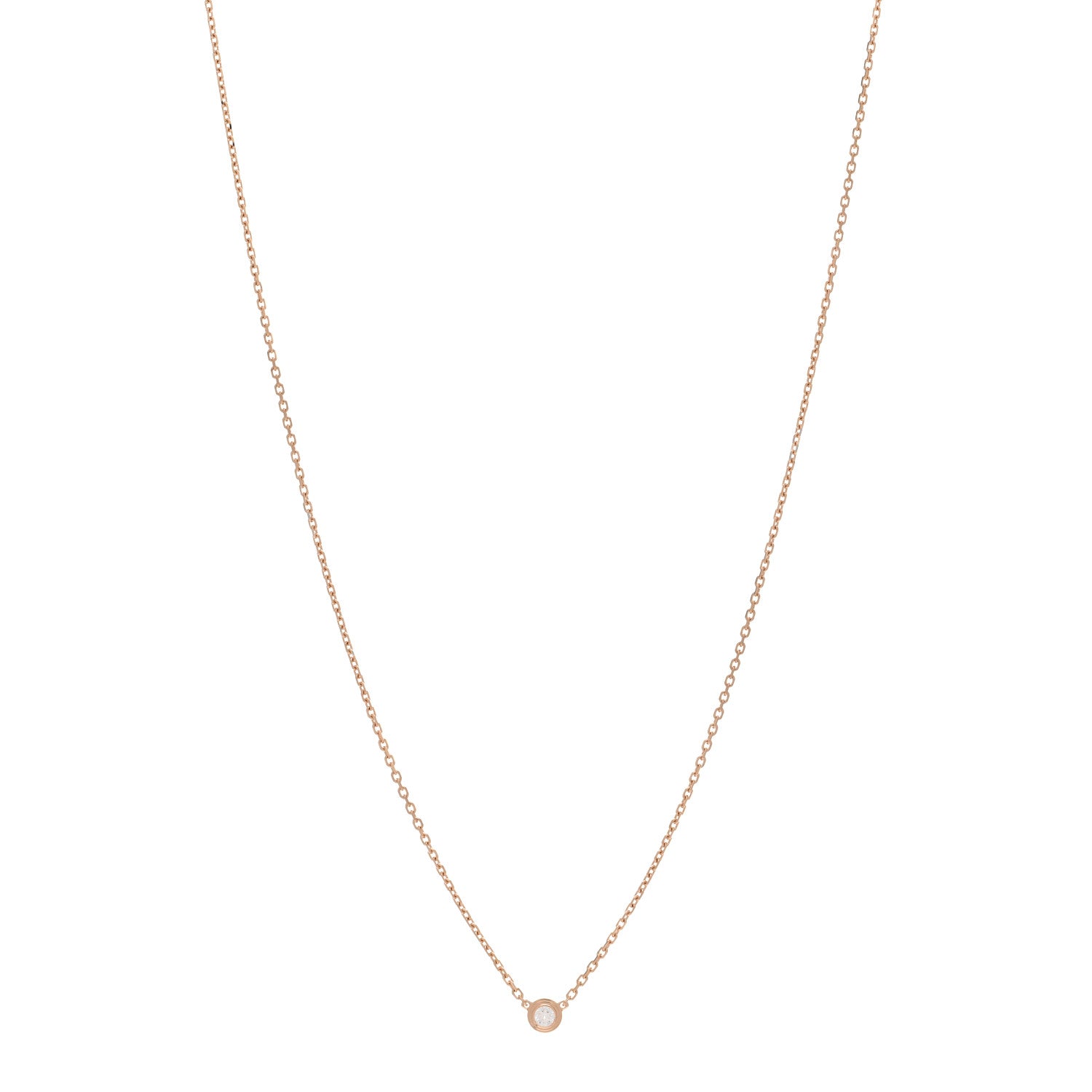 Cartier 18K Pink Gold Diamond XS D'Amour Pendant Necklace 1 of 5