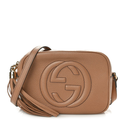 Gucci Pebbled Calfskin Small Soho Disco Bag Camelia 1 of 11