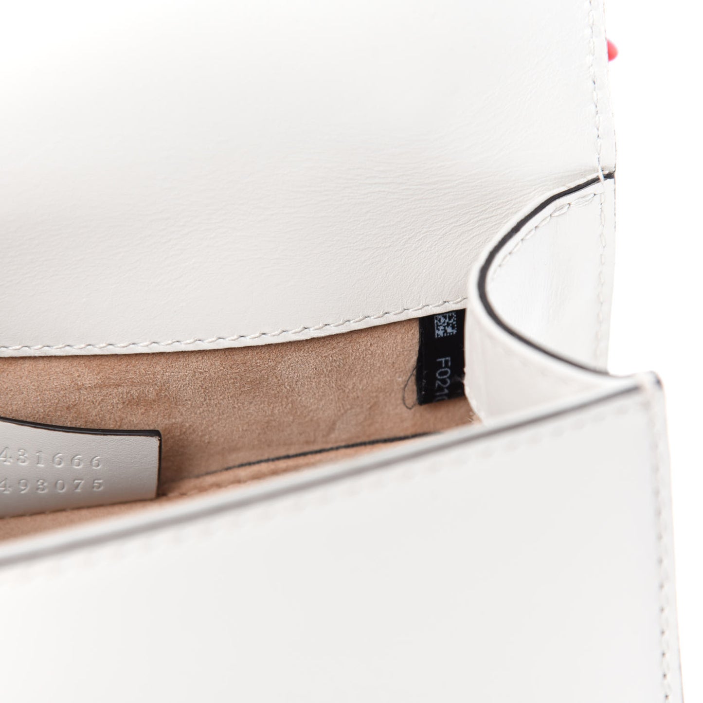 Calfskin Mini Sylvie Chain Shoulder Bag White