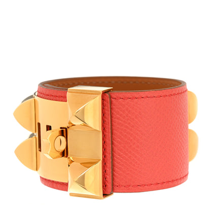 Hermes Epsom Collier De Chien CDC Bracelet S Rose Jaipur 3 of 6