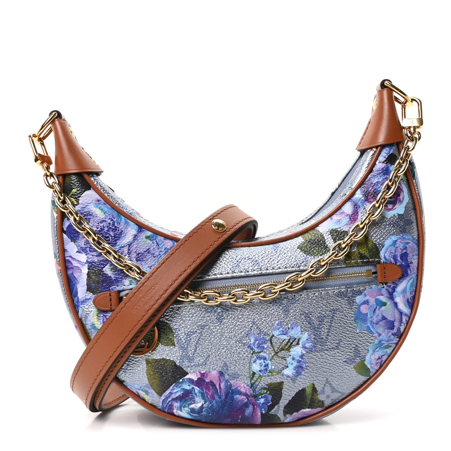 Metallic Monogram LV Garden Loop PM Blue