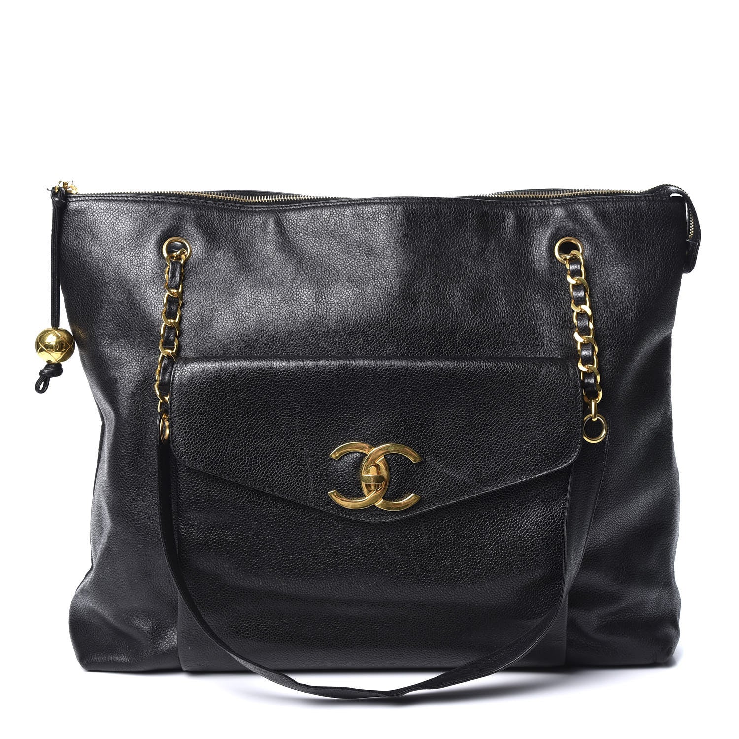 Chanel Caviar Flap Shoulder Bag Black 1 of 9