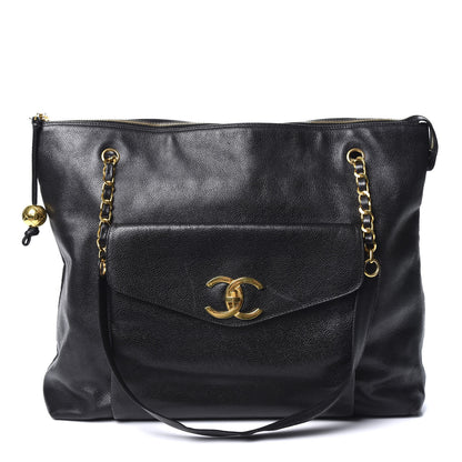 Chanel Caviar Flap Shoulder Bag Black 1 of 9