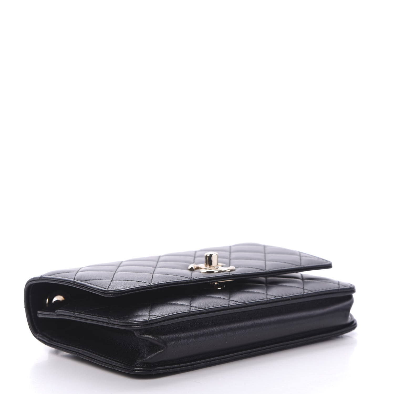Chanel Lambskin Quilted Trendy CC Wallet On Chain WOC Black 3 of 13