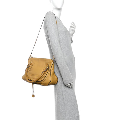 Chloe Calfskin Medium Marcie Satchel Sand Shell 2 of 11