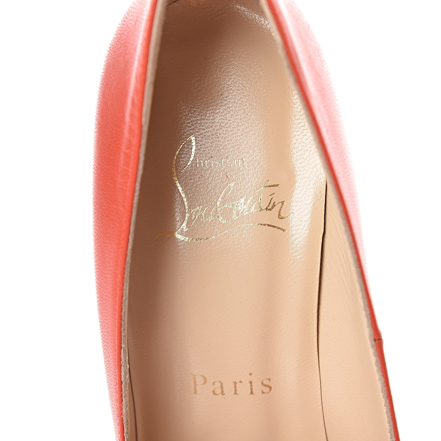 Christian Louboutin Calfskin Fifi 100 Pumps 36.5 Orange 8 of 8