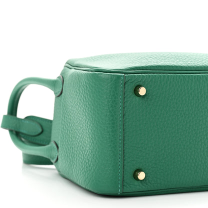 Hermes Taurillon Clemence Mini Lindy 20 Vert Vertigo 9 of 10