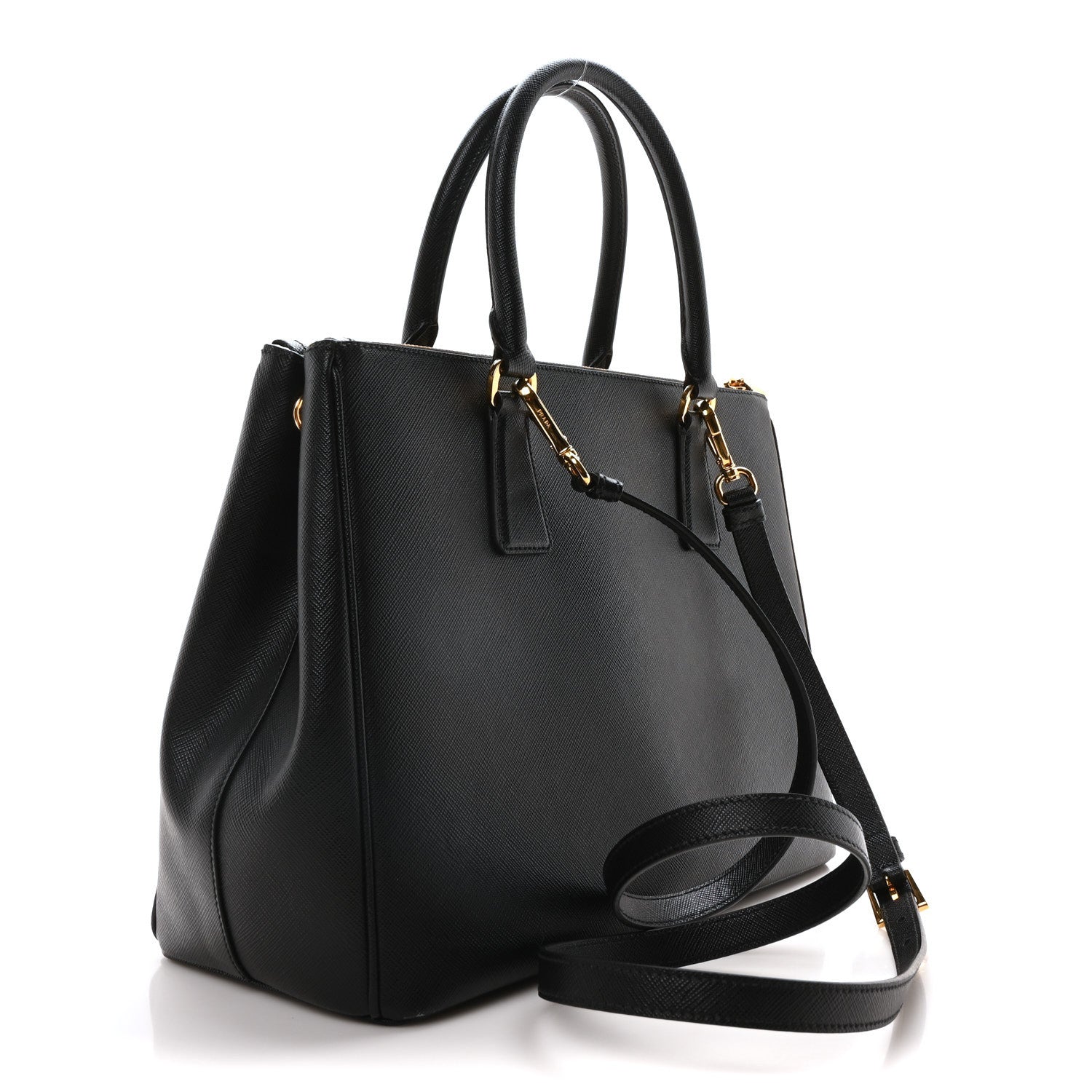 Prada Saffiano Lux Large Galleria Double Zip Tote Black 3 of 10