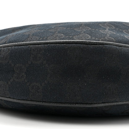 Gucci Monogram Medium Half Moon Hobo Black 10 of 12