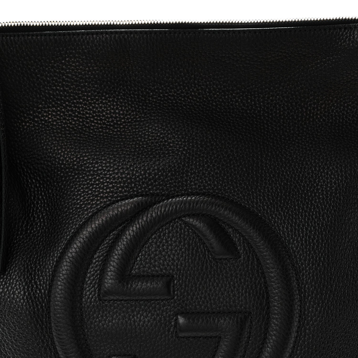 Gucci Pebbled Calfskin Large Soho Hobo Black Black 8 of 10