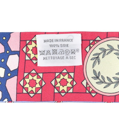 Hermes Silk La Danse Des Amazones Twilly Bleu Roy Vert Jaune 3 of 3