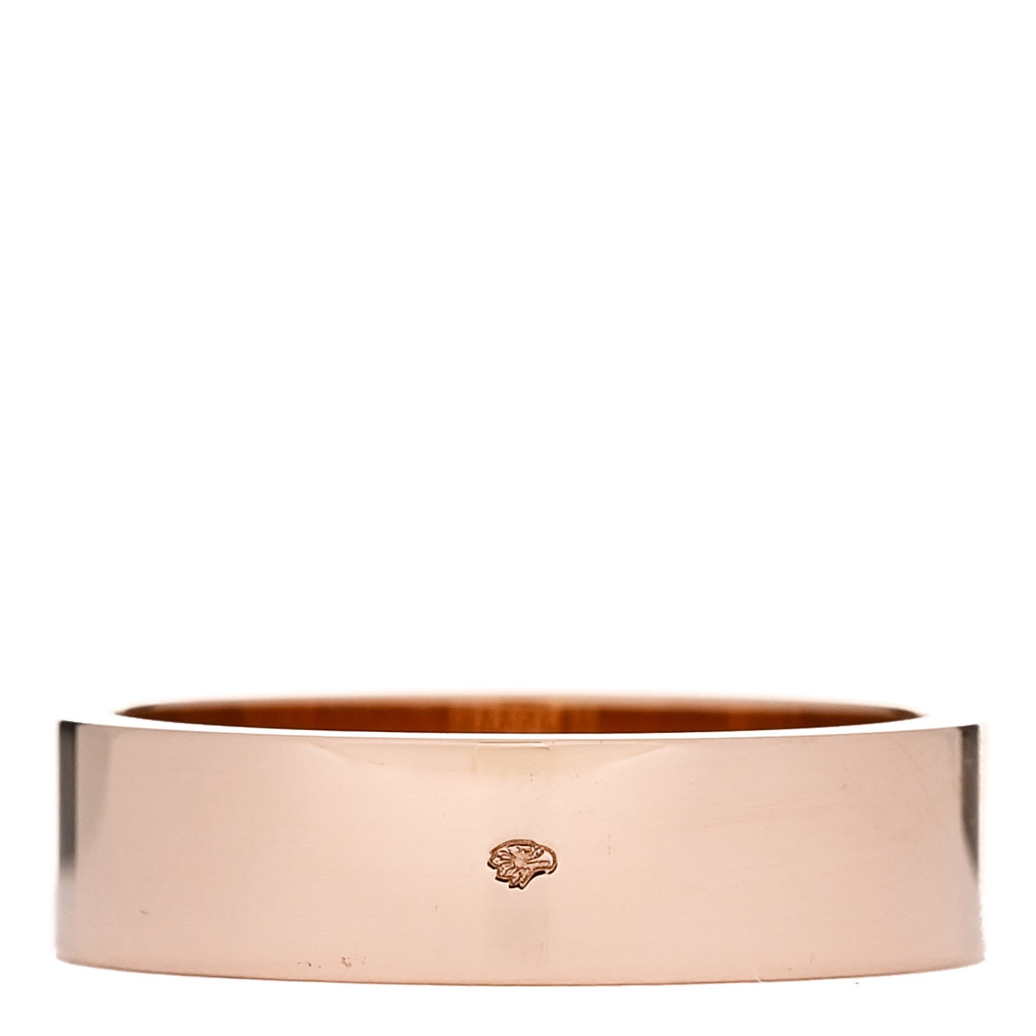 Hermes 18K Rose Gold Diamond PM Kelly Ring 52 6 3 of 5