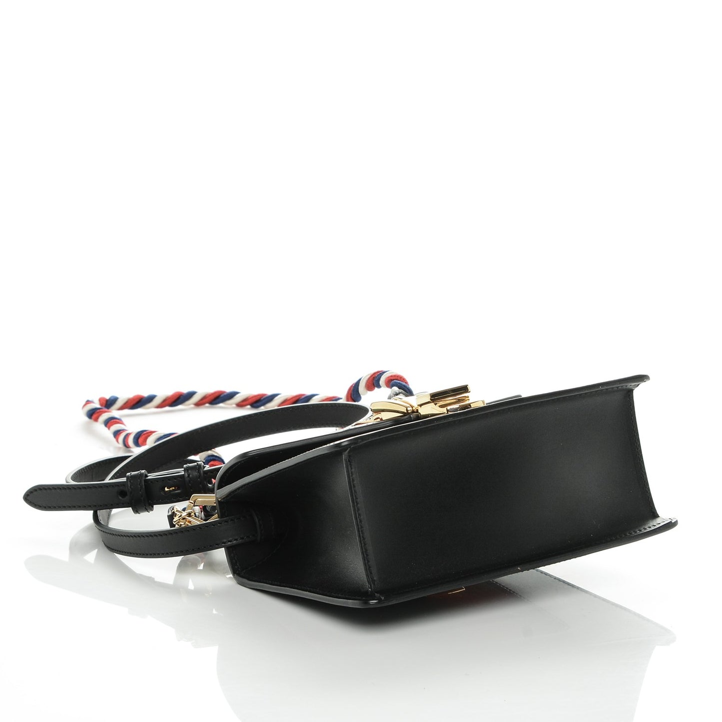 Calfskin Mini Sylvie Top Handle Bag Black