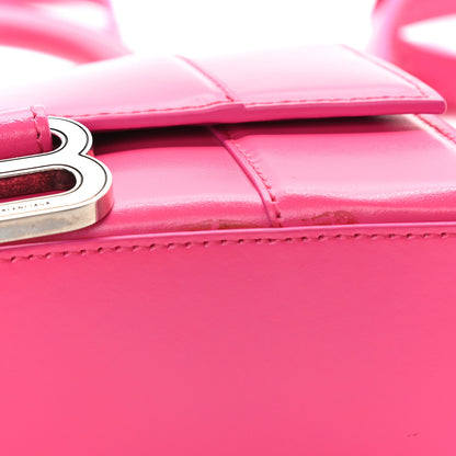 Balenciaga Shiny Box Calfskin Hourglass Top Handle Bag XS Acid Fuchsia 8 of 10