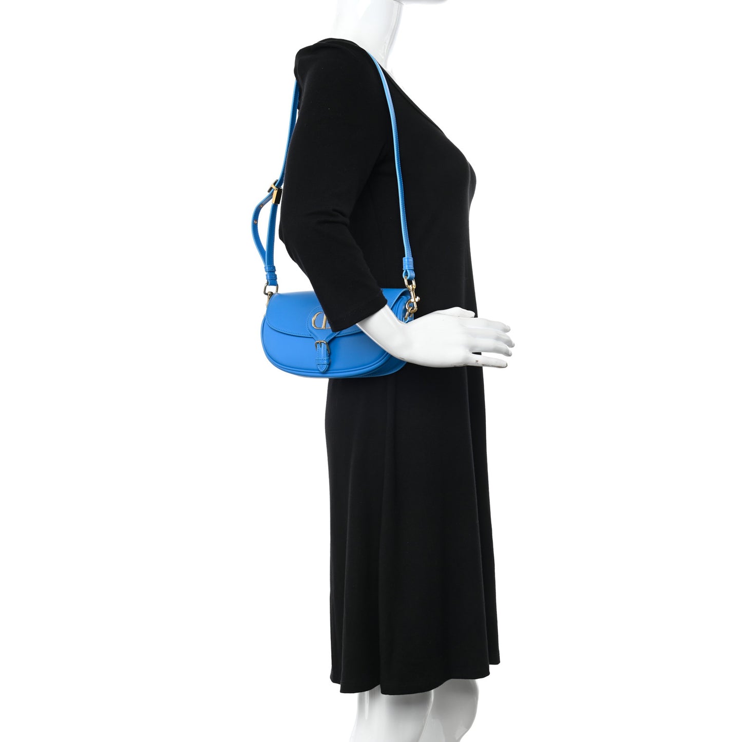 Box Calfskin East West Bobby Bag Reef Blue
