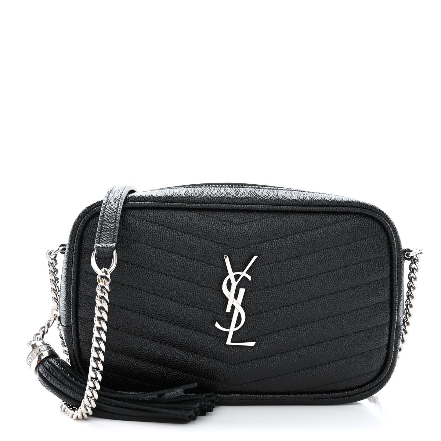 Grain De Poudre Matelasse Monogram Mini Lou Camera Bag Black