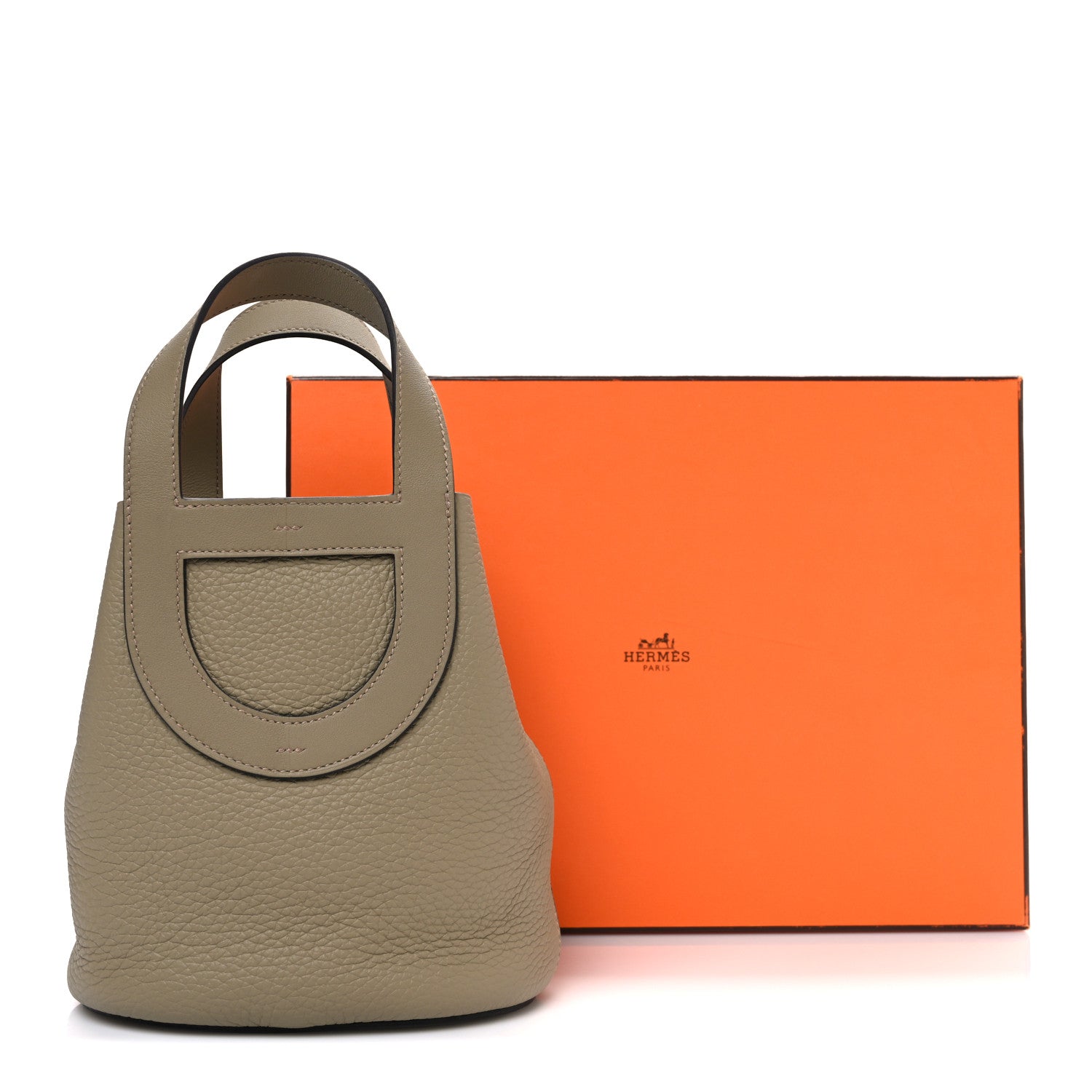 Hermes Taurillon Clemence Swift In-The-Loop 18 Bag Beige Marfa