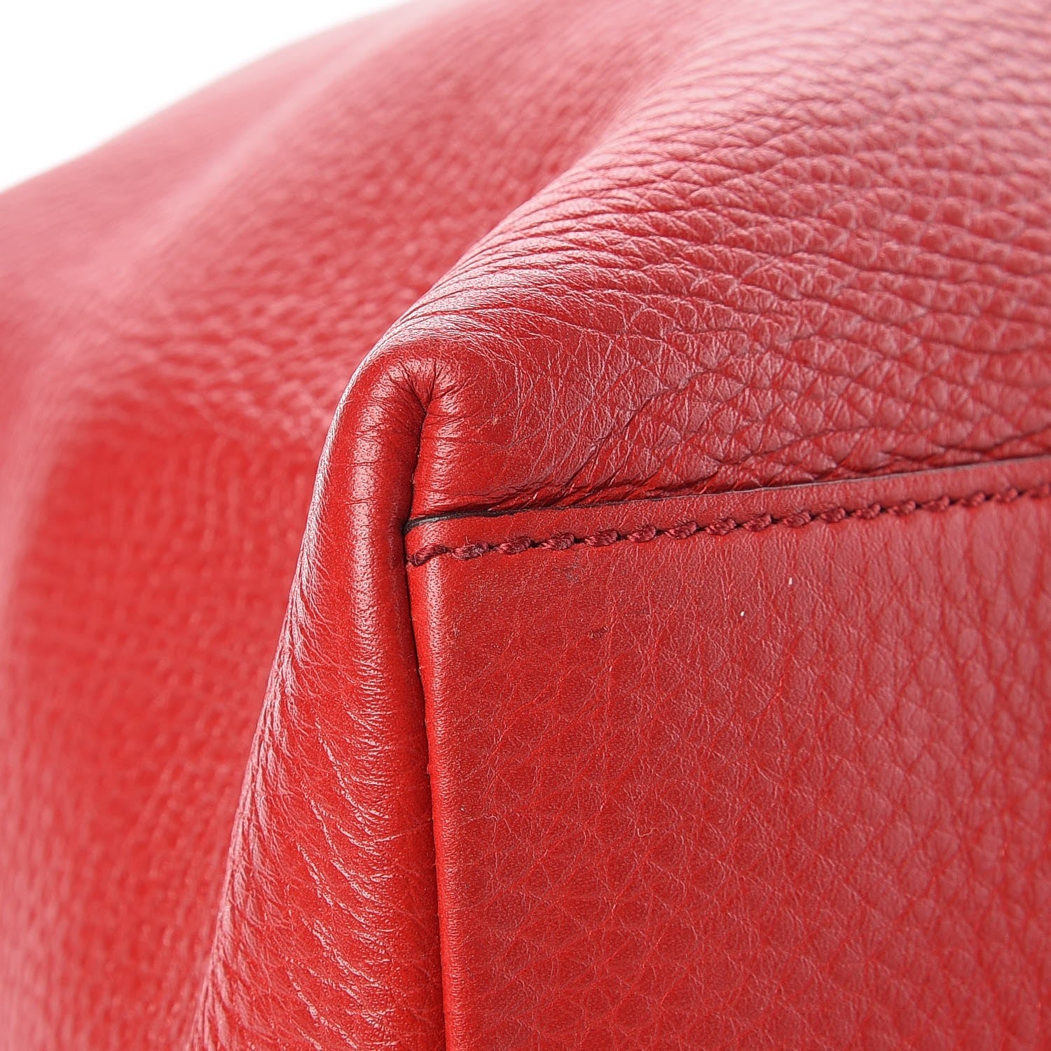 Gucci Pebbled Calfskin Medium Soho Chain Shoulder Bag Tabasco Red 8 of 11