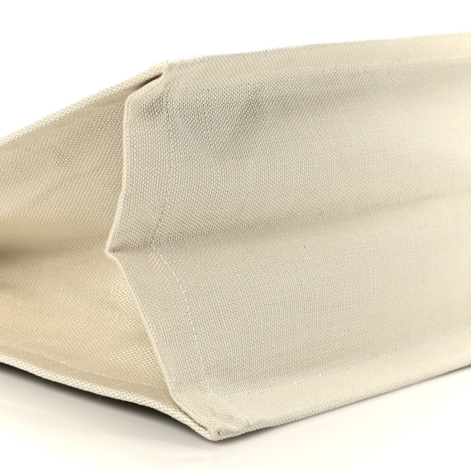 Saint Laurent Linen Calfskin Small Rive Gauche Tote Military Green Blanc Vintage 8 of 9