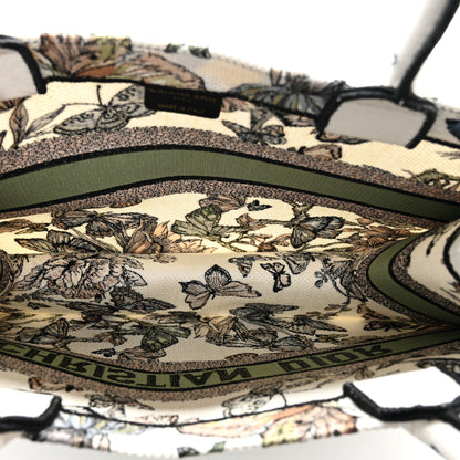 Christian Dior Canvas Embroidered Toile de Jouy Mexico Medium Book Tote White Multicolor 5 of 10