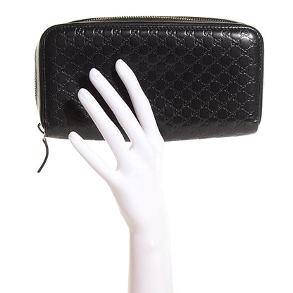 Gucci Microguccissima Large Zip Around Wallet Black 2 of 8