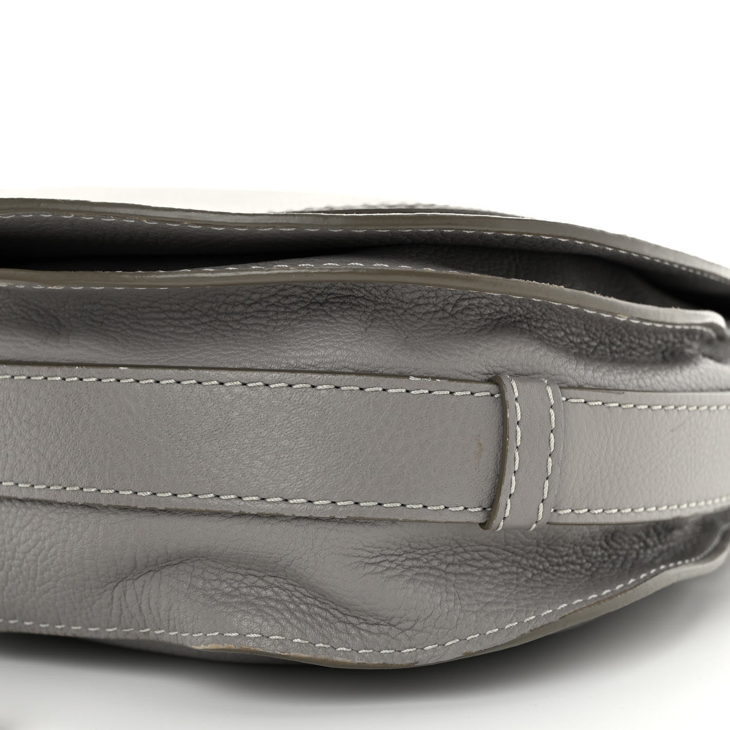 Chloe Calfskin Medium Marcie Round Crossbody Bag Cashmere Grey 10 of 10