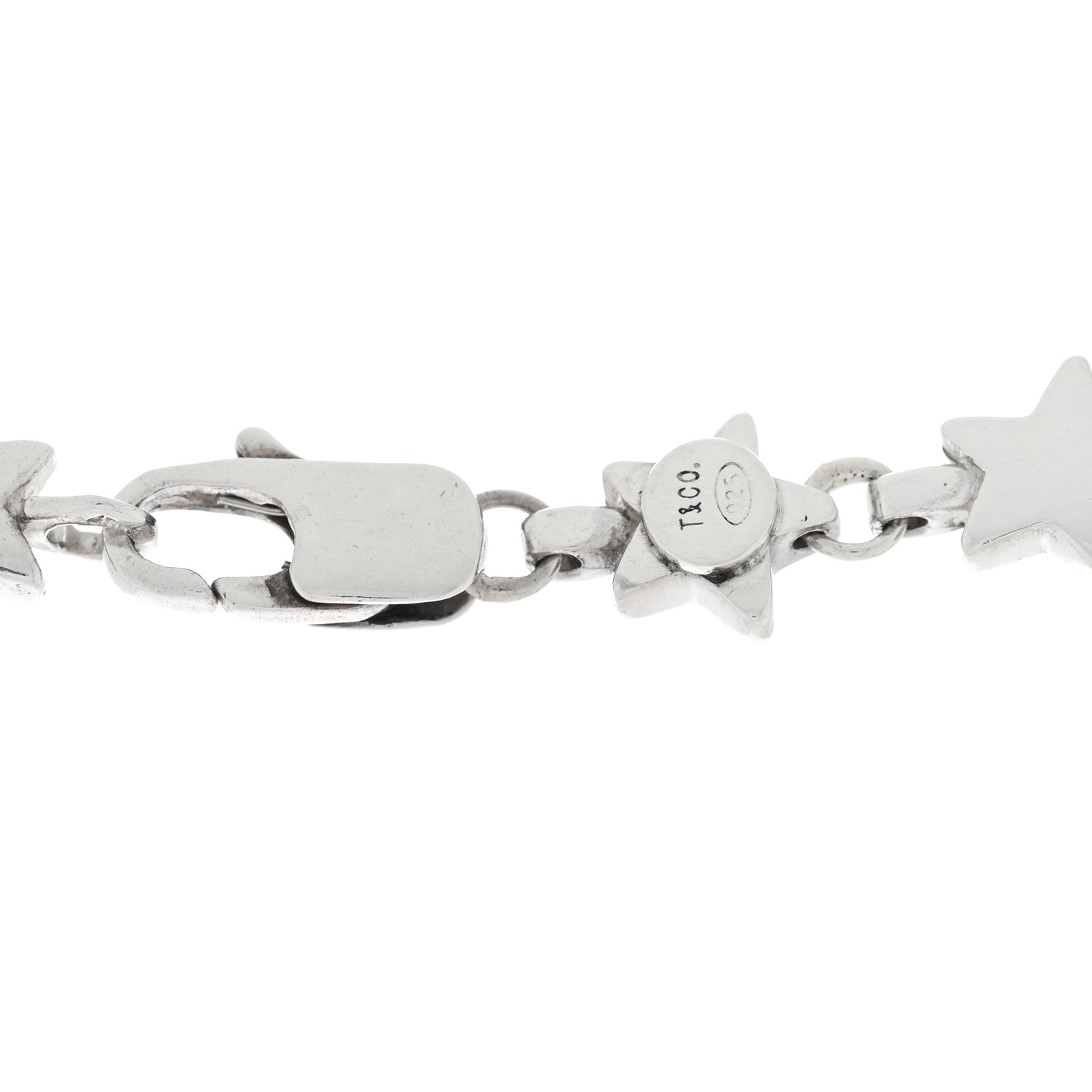 Tiffany Sterling Silver Star Link Necklace 4 of 5