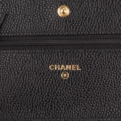 Chanel Caviar Quilted Wallet On Chain WOC Black 6 of 8