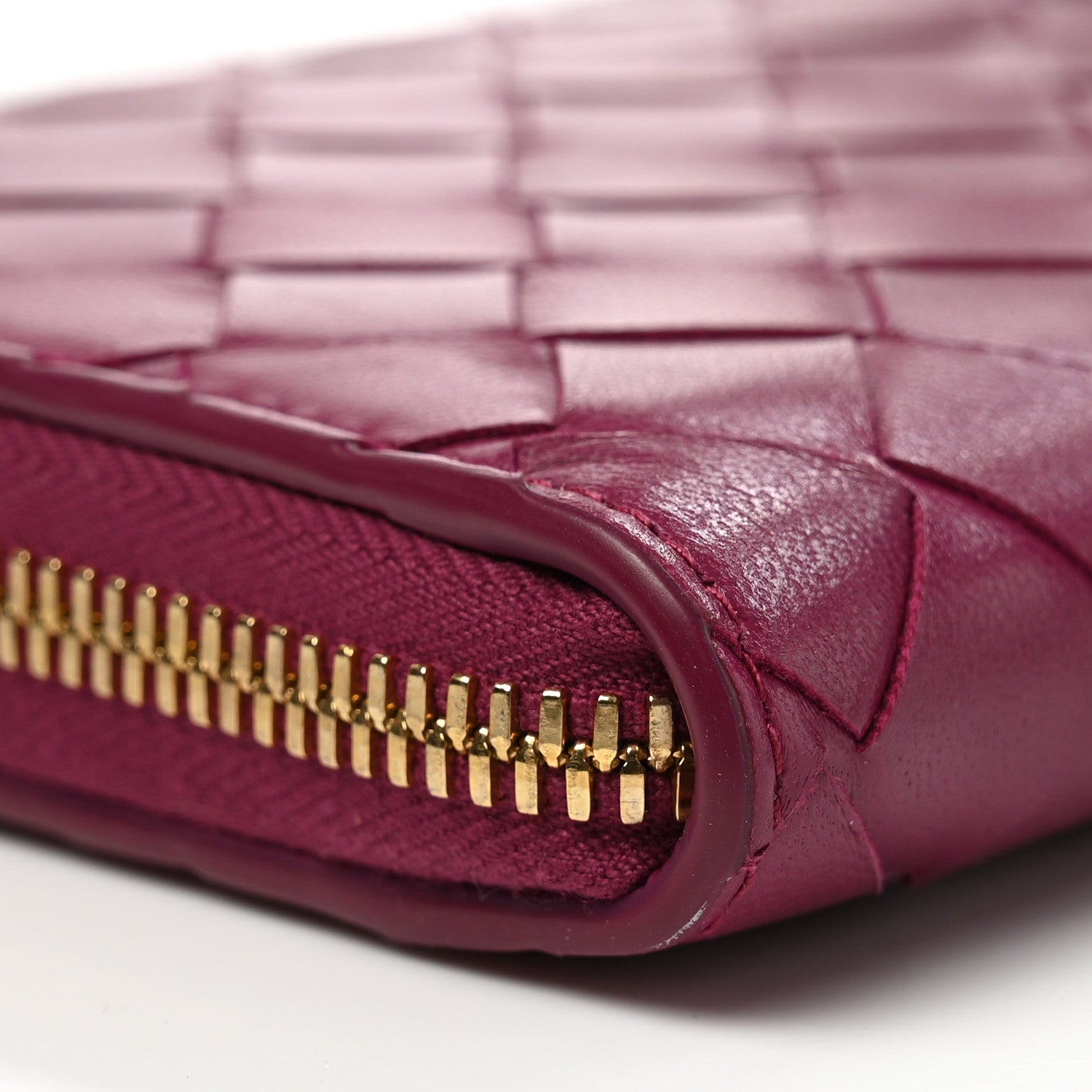 Bottega Veneta Nappa Intrecciato Zip Around Wallet Cinnabar 9 of 10